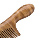 Breezelike Mini No Static Sandalwood Round Handle Comb for Detangling