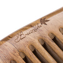Breezelike Mini No Static Sandalwood Round Handle Wide Tooth Comb for Detangling