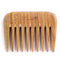 Breezelike No Static Rectangle Shaped Sandalwood Big Size Pocket Wide Tooth Comb