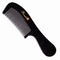 Breezelike No Static Round Handle Black Buffalo Horn Fine Tooth Comb