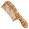 Breezelike Mini No Static Sandalwood Round Handle Comb for Detangling