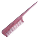 Breezelike No Static Purpleheart Wood Comb Fine Tooth Teasing Tail Comb with Long and Thin Handle