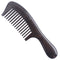 Breezelike No Static Ebony Wood Wide Tooth Comb with Round Handle