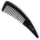 Breezelike No Static Big Size Natural Shaped Black Buffalo Horn Wide Tooth Comb