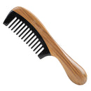 Breezelike No Static Wide Tooth Natural Sandalwood Buffalo Horn Hair Comb for Curly Hair