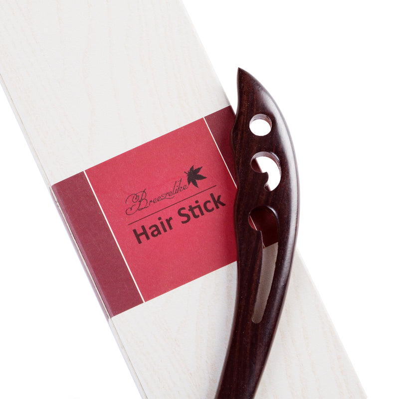 Breezelike Handmade Carved Ebony Hairpin: Like the Wind