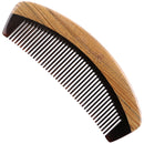 Breezelike No Static Handleless Black Buffalo Horn with Green Sandalwood Fine Tooth Comb