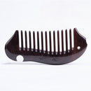 Breezelike No Static Fish Shaped Ebony Wide Tooth Comb for detangling