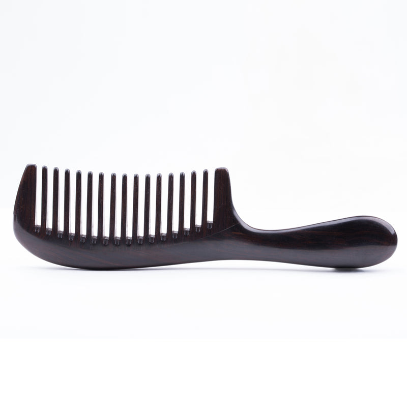 Breezelike No Static Handle Ebony Wide Tooth Comb for detangling