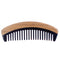Breezelike No Static Handleless Black Buffalo Horn with Green Sandalwood Wide Tooth Comb