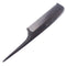 Breezelike No Static Ebony Wood Comb Fine Tooth Teasing Tail Comb with Long and Thin Handle