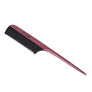Breezelike No Static Black Buffalo Horn Comb Fine Tooth Teasing Tail Comb with Purpleheart Handle