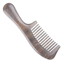 Breezelike No Static One Piece Chacate Preto Wood Wide Tooth Hair Comb