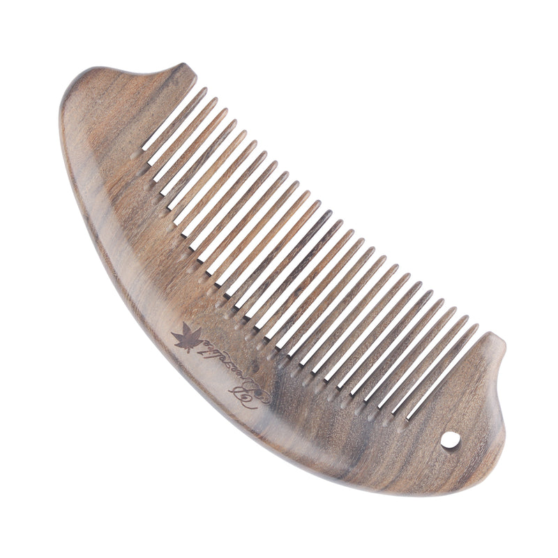 Breezelike No Static Curving Chacate Preto Wood Pocket Comb