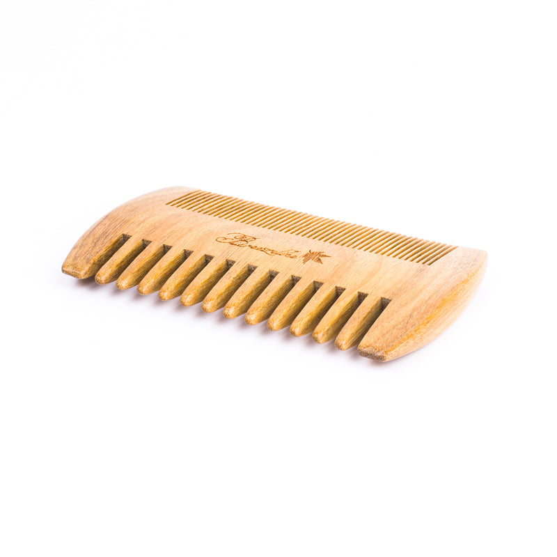 Breezelike No Static Sandalwood Double Side Hair & Beard Wide Tooth & Fine Tooth Comb Tooth Comb
