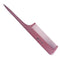 Breezelike No Static Purpleheart Wood Comb Fine Tooth Teasing Tail Comb with Long and Thin Handle