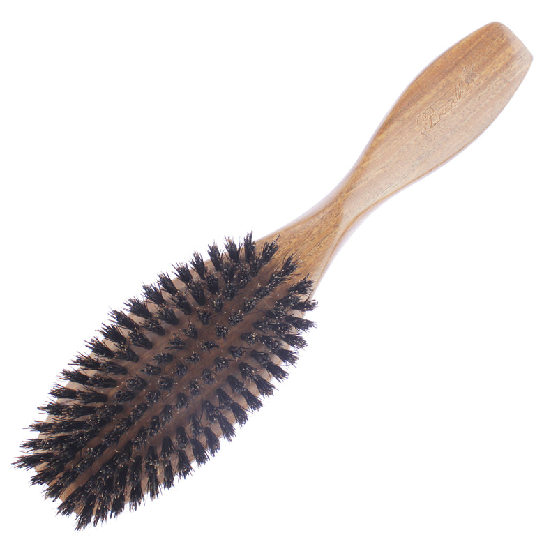 Breezelike Professional Green Sandalwood Hair Brush with Boar Bristles