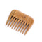 Breezelike No Static Rectangle Shaped Sandalwood Big Size Pocket Wide Tooth Comb