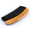 Breezelike No Static Black Buffalo Horn with Sandalwood Pocket Comb