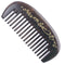 Breezelike No Static Small Chacate Preto Wood Pocket Comb with Painted Golden Flowers