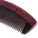 Breezelike No Static Handleless Black Buffalo Horn with Purpleheart Wood Comb