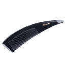Breezelike No Static Big Size Natural Shaped Black Buffalo Horn Fine Tooth Comb