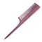 Breezelike No Static Purpleheart Wood Comb Fine Tooth Teasing Tail Comb with Long and Thin Handle