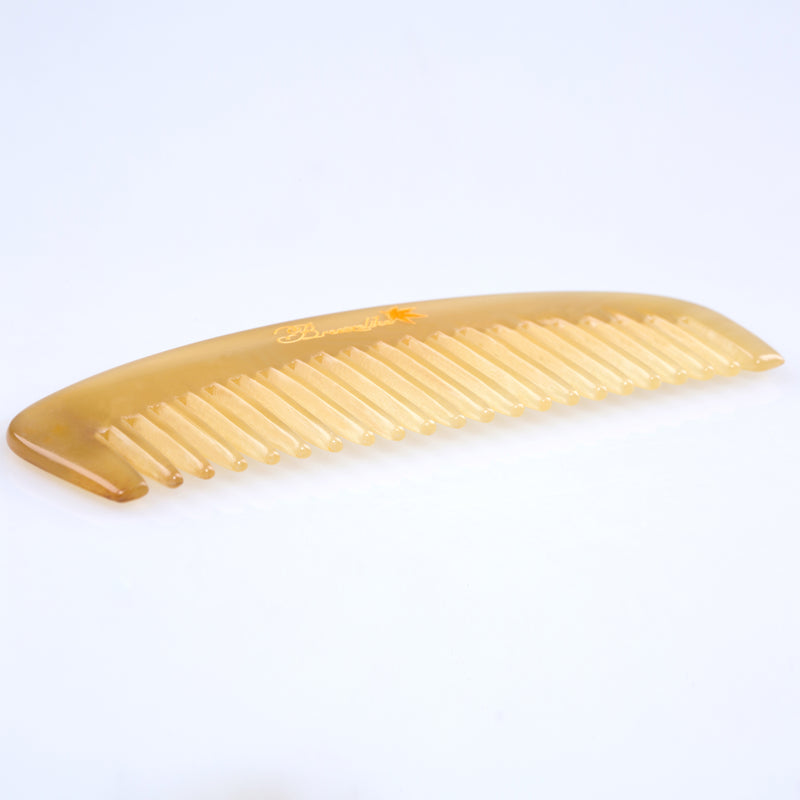 Breezelike No Static Sheep Horn Wide Tooth Comb for Detangling