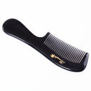 Breezelike No Static Round Handle Black Buffalo Horn Fine Tooth Comb