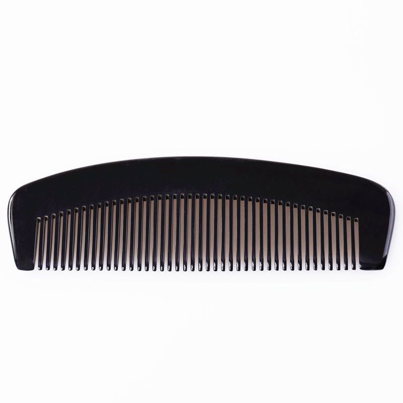 Breezelike No Static Black Buffalo Horn Fine Tooth Comb