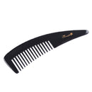 Breezelike No Static Big Size Natural Shaped Black Buffalo Horn Wide Tooth Comb