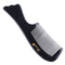 Breezelike No Static Fish Tail Handle Black Buffalo Horn Comb