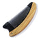 Breezelike No Static Horse Shaped Black Buffalo Horn with Green Sandalwood Pocke Comb