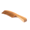 Breezelike No Static Super Big Size Rectangle Handle Sandalwood Wide Tooth Comb