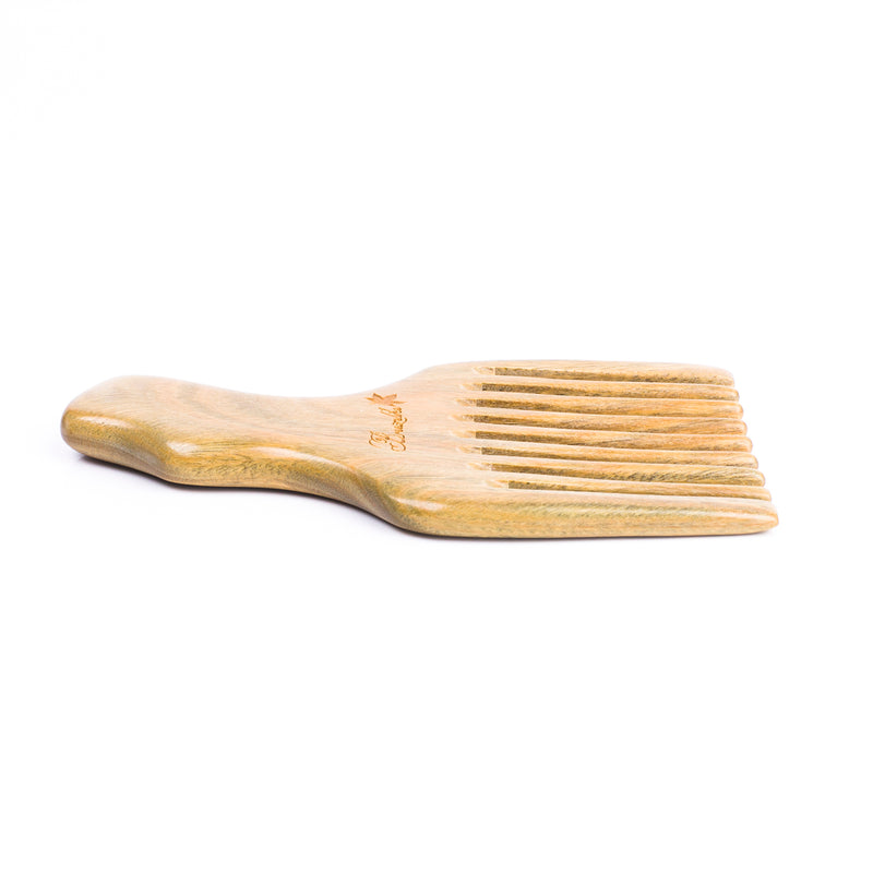 Breezelike No Static Sandalwood Mini Wide Tooth Hair Pick & Hair Comb for Detangling