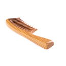 Breezelike No Static Super Big Size Rectangle Handle Sandalwood Wide Tooth Comb