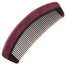 Breezelike No Static Handleless Black Buffalo Horn with Purpleheart Wood Comb