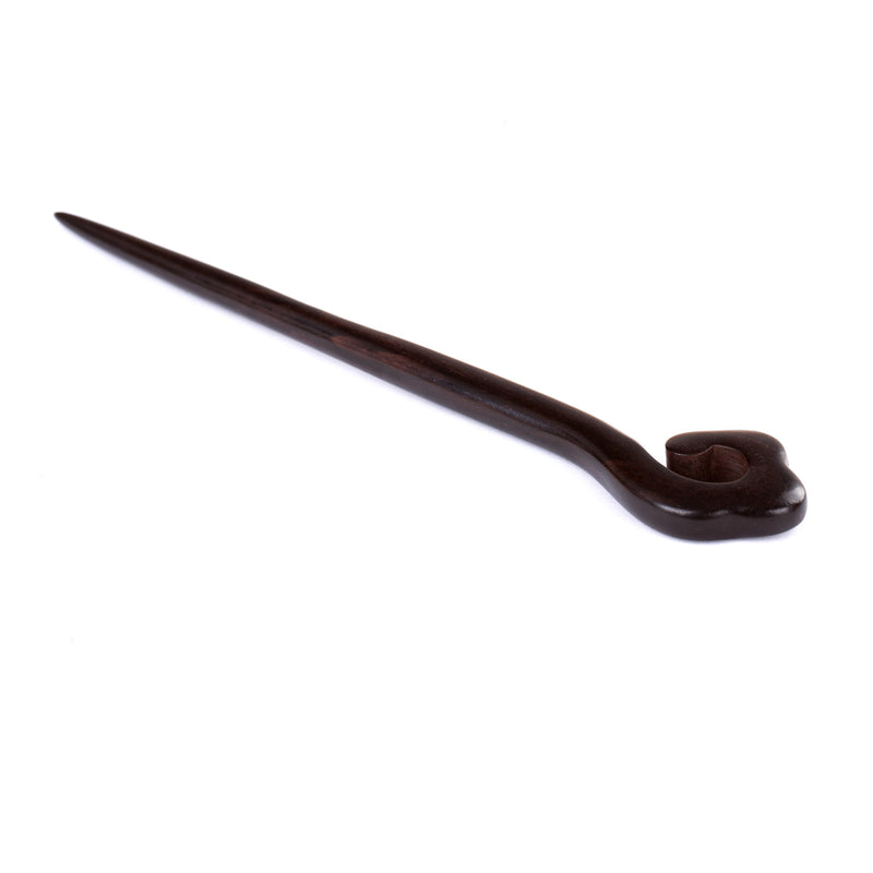 Breezelike Handmade Carved Ebony Hairpin: Auspicious Clouds