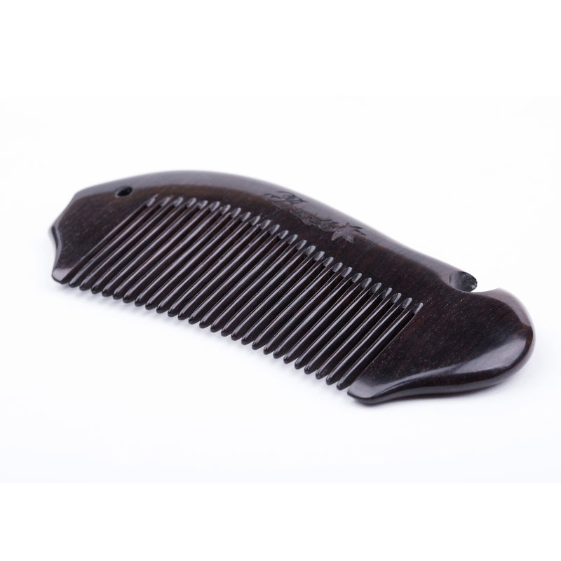 Breezelike No Static Fish Shaped Ebony Comb for detangling