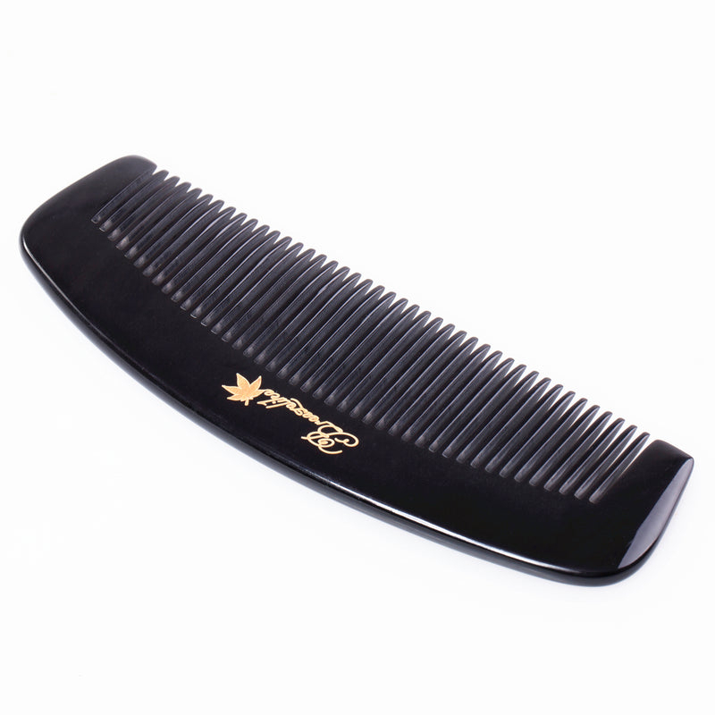 Breezelike No Static Black Buffalo Horn Fine Tooth Comb