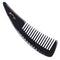 Breezelike No Static Big Size Natural Shaped Black Buffalo Horn Wide Tooth Comb