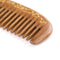 Breezelike No Static Sandalwood Pocket Wide Tooth Comb with Golden Flower Painting