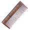 Breezelike No Static Handleless Rectangular Green Sandalwood Pocket Comb with Painted Golden Flowers