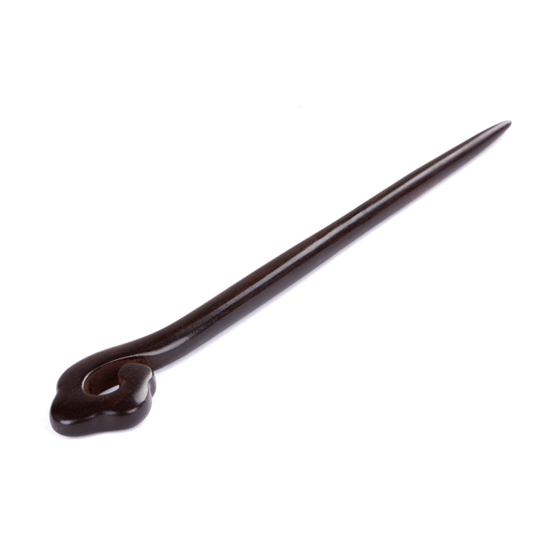 Breezelike Handmade Carved Ebony Hairpin: Auspicious Clouds