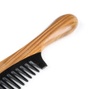 Breezelike No Static Wide Tooth Natural Sandalwood Buffalo Horn Hair Comb for Curly Hair
