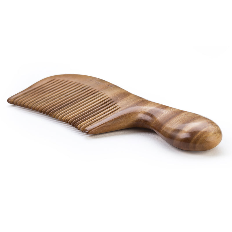 Breezelike Mini No Static Sandalwood Round Handle Comb for Detangling