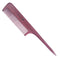 Breezelike No Static Purpleheart Wood Comb Fine Tooth Teasing Tail Comb with Long and Thin Handle